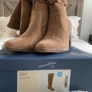 Harlan tan tall boots, size 7.5